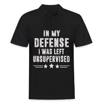 sarcasm - Men's Polo Shirt - black - Front - Kai (181cm)