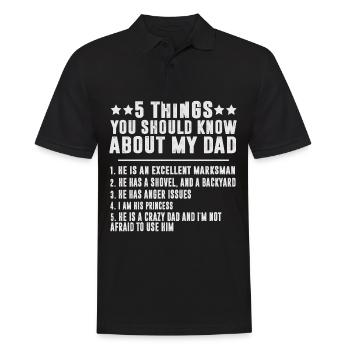 Vater und Tochter Papas Liebling Tochter - Männer Poloshirt - Schwarz - Vorne - Kai (181cm)