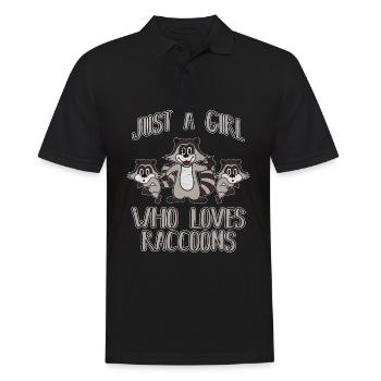racoon - Men's Polo Shirt - black - Front - Kai (181cm)