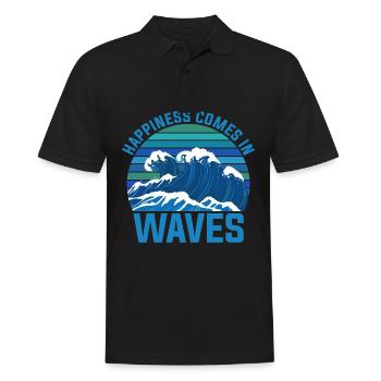Surfen Wellen Wellenreiten coole Sprüche - Männer Poloshirt - Schwarz - Vorne - Kai (181cm)