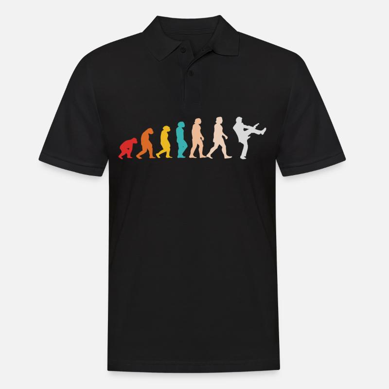 Guitariste Evolution Retro Guitar RocknRoll Bass - Polo Homme - noir