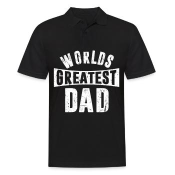 Meilleur papa du monde Meilleur papa du monde - Polo Homme - noir - Devant - Kai (181cm)