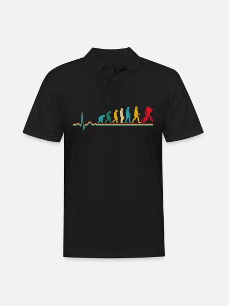 Retro BMX Fahrrad Herzschlag Evolution - Männer Poloshirt - Schwarz