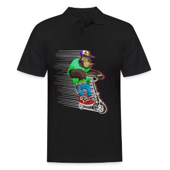 Escooter scooter électrique scooter e-singe cool - Polo Homme - noir - Devant - Kai (181cm)