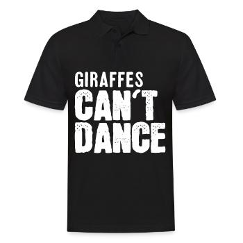 Giraffes can not dance - Men's Polo Shirt - black - Front - Kai (181cm)