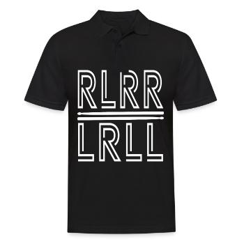 Schlagzeug Schlagzeuger - Männer Poloshirt - Schwarz - Vorne - Kai (181cm)