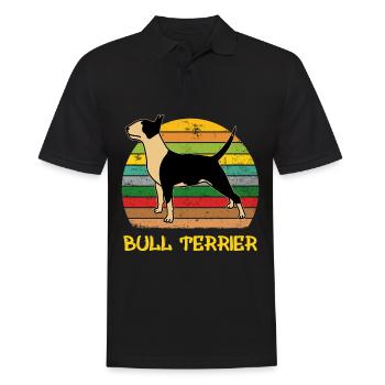 Chiens Animaux Race de Chien Anglais Bull Terrier - Polo Homme - noir - Devant - Kai (181cm)