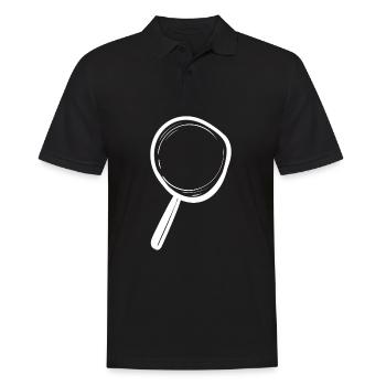 Lupe white - Männer Poloshirt - Schwarz - Vorne - Kai (181cm)