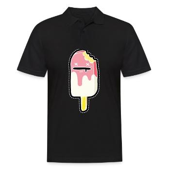 Crème glacée glace zombie rose noir blanc - Polo Homme - noir - Devant - Kai (181cm)