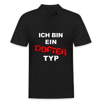 Ich bin ein dufter Typ guter Kerl lustiger Spruch - Männer Poloshirt - Schwarz - Vorne - Kai (181cm)