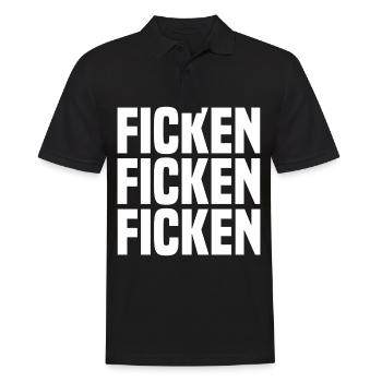 Ficken ficken Ficken white - Männer Poloshirt - Schwarz - Vorne - Kai (181cm)