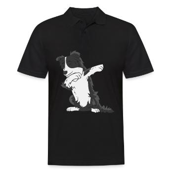 Border Collie Agility Hundeliebhaber Geschenk - Männer Poloshirt - Schwarz - Vorne - Kai (181cm)