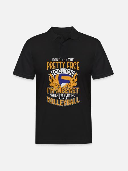 Joueurs de volley-ball - Polo Homme - noir