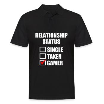 In a relationship with my console - Men's Polo Shirt - black - Front - Kai (181cm)