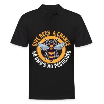 Bienchen Biene Bienen Honigbiene Imker Geschenk - Männer Poloshirt - Schwarz - Vorne - Kai (181cm)
