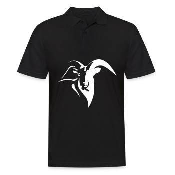 Chèvre Capricorne Bouc de fauchage bouc - Polo Homme - noir - Devant - Kai (181cm)