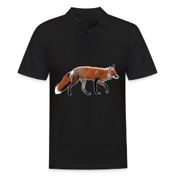Fuchs - Männer Poloshirt - Schwarz - Vorne - Kai (181cm)