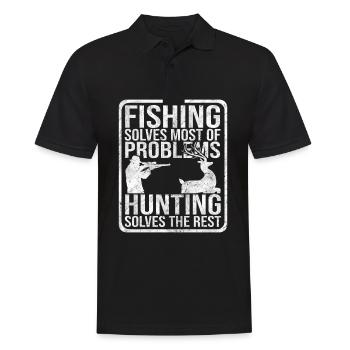 Hunter - Men's Polo Shirt - black - Front - Kai (181cm)