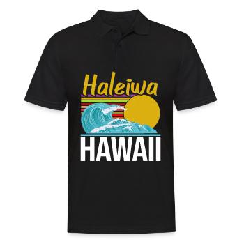 Hawaii - Männer Poloshirt - Schwarz - Vorne - Kai (181cm)