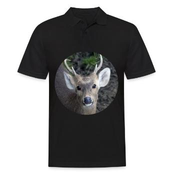 Deer Fawn Deer Deer Reindeer - Men's Polo Shirt - black - Front - Kai (181cm)