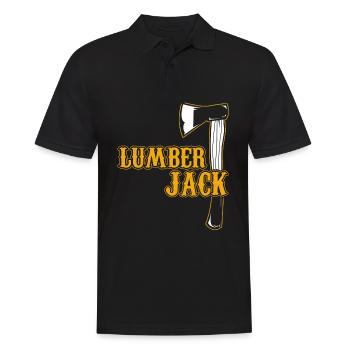 Holzfäller - Männer Poloshirt - Schwarz - Vorne - Kai (181cm)
