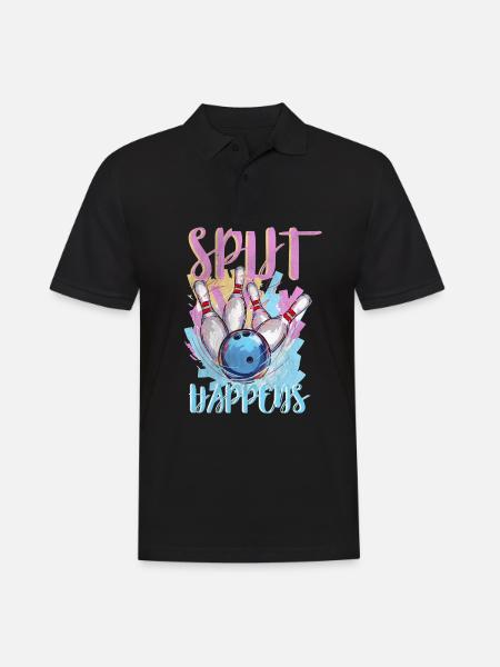 Bowling Bowler Bowling Bowling Ball - Polo Homme - noir