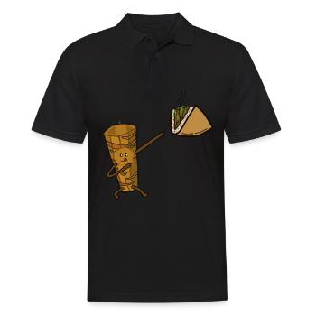 Doner kebab in the bread - Men's Polo Shirt - black - Front - Kai (181cm)
