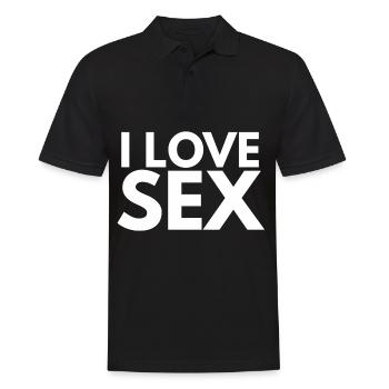 J'aime le sexe - Polo Homme - noir - Devant - Kai (181cm)