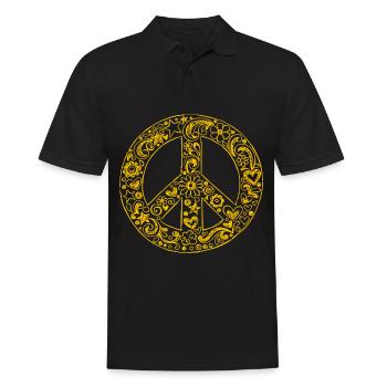 Peace Peace Sign Mouvement pour la paix Hippie Goddess - Polo Homme - noir - Devant - Kai (181cm)