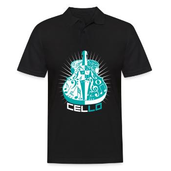 Cello - Männer Poloshirt - Schwarz - Vorne - Kai (181cm)