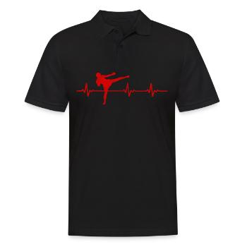 Kickboxer kickboxing - Men's Polo Shirt - black - Front - Kai (181cm)