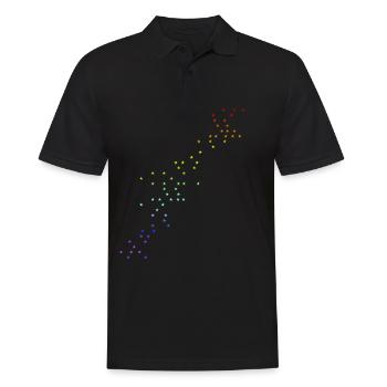 Sterne Regenbogen Sternengalaxie Geschenkidee - Männer Poloshirt - Schwarz - Vorne - Kai (181cm)