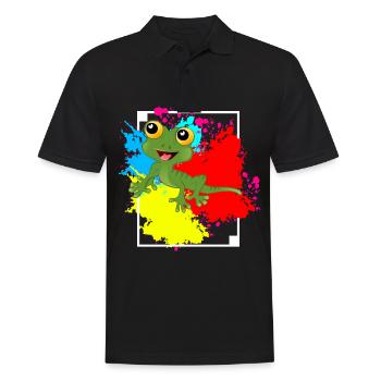 Cadeau cadre de lézard Geko - Polo Homme - noir - Devant - Kai (181cm)