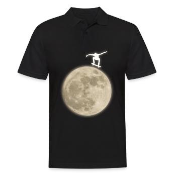 skateboard sommer sonne boy girl skater spass - Männer Poloshirt - Schwarz - Vorne - Kai (181cm)