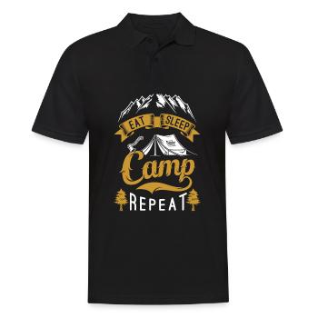 Repas du camp de sommeil - Polo Homme - noir - Devant - Kai (181cm)