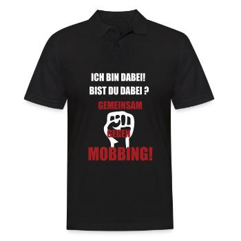 Gemeinsam Gegen Mobbing - Männer Poloshirt - Schwarz - Vorne - Kai (181cm)