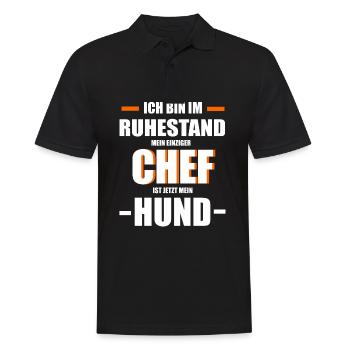 Ruhestand Chef Hund Tier - Männer Poloshirt - Schwarz - Vorne - Kai (181cm)