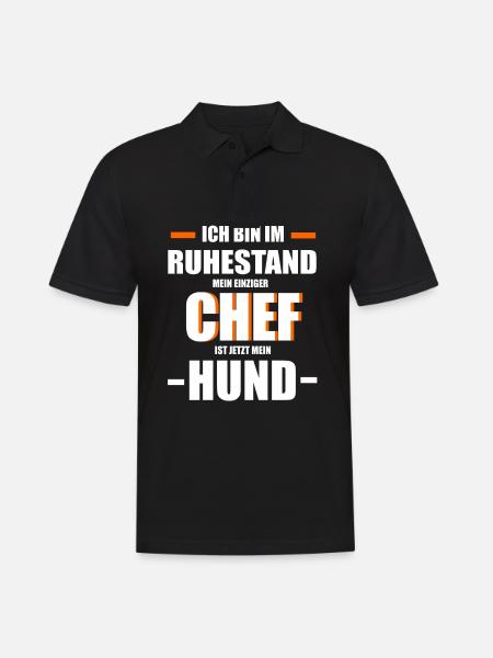 Ruhestand Chef Hund Tier - Männer Poloshirt - Schwarz