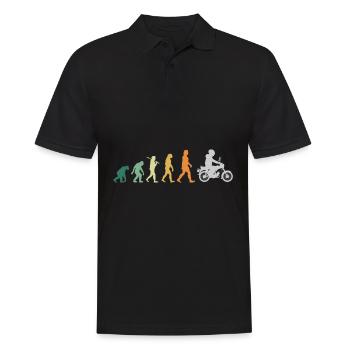 Moped DDR Mofa Ost S51 Evolution Retro Geschenk - Männer Poloshirt - Schwarz - Vorne - Kai (181cm)