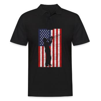 Trompette USA - Polo Homme - noir - Devant - Kai (181cm)