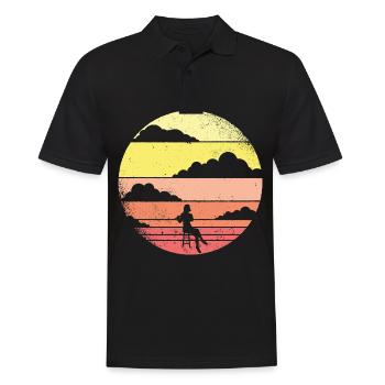 flute - Men's Polo Shirt - black - Front - Kai (181cm)