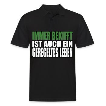 Immer Bekifft Lustiger Kiffer Spruch Geschenk - Männer Poloshirt - Schwarz - Vorne - Kai (181cm)
