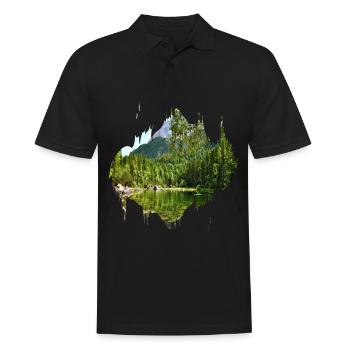 Tache de couleur éclaboussure paysage naturel - Polo Homme - noir - Devant - Kai (181cm)