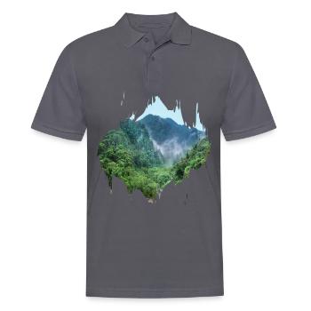 Regenwald Urwald Amazonas Farbfleck Geschenk - Männer Poloshirt - Anthrazit - Vorne - Nico (186cm)