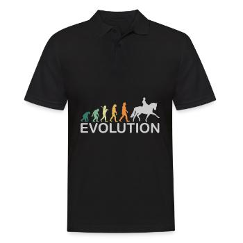 Cheval de dressage évolution cadeau rétro - Polo Homme - noir - Devant - Kai (181cm)