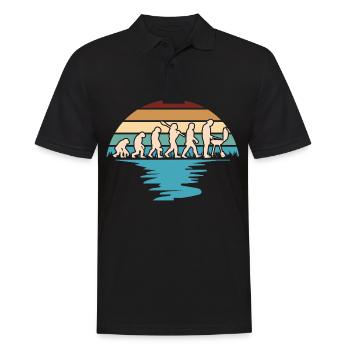 Chemise Grill Evolution - Néandertaliens à Grillmei - Polo Homme - noir - Devant - Kai (181cm)