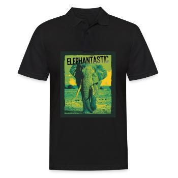 Elephant Elephants Animal Love Animals Animals - Men's Polo Shirt - black - Front - Kai (181cm)
