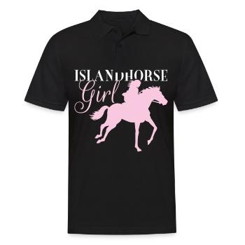 Islandpferde Mädchen - Islandpferd Pferde - Männer Poloshirt - Schwarz - Vorne - Kai (181cm)