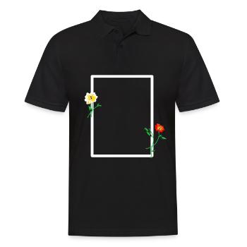 Cadre blanc à décor floral - Polo Homme - noir - Devant - Kai (181cm)