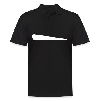 Weiße Linie Deko Dein Text Geschenk - Männer Poloshirt - Schwarz - Vorne - Kai (181cm)